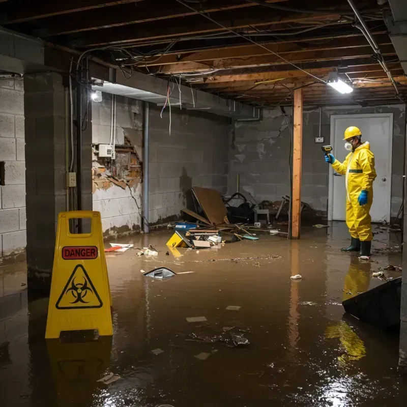 Flooded Basement Electrical Hazard in East Greenville, PA Property